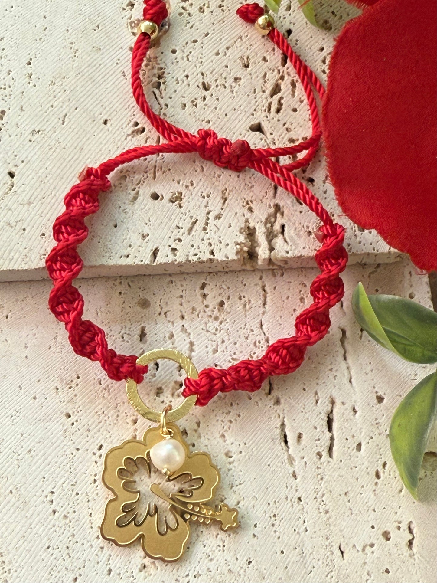 AMAPOLA (pulsera de hilo )