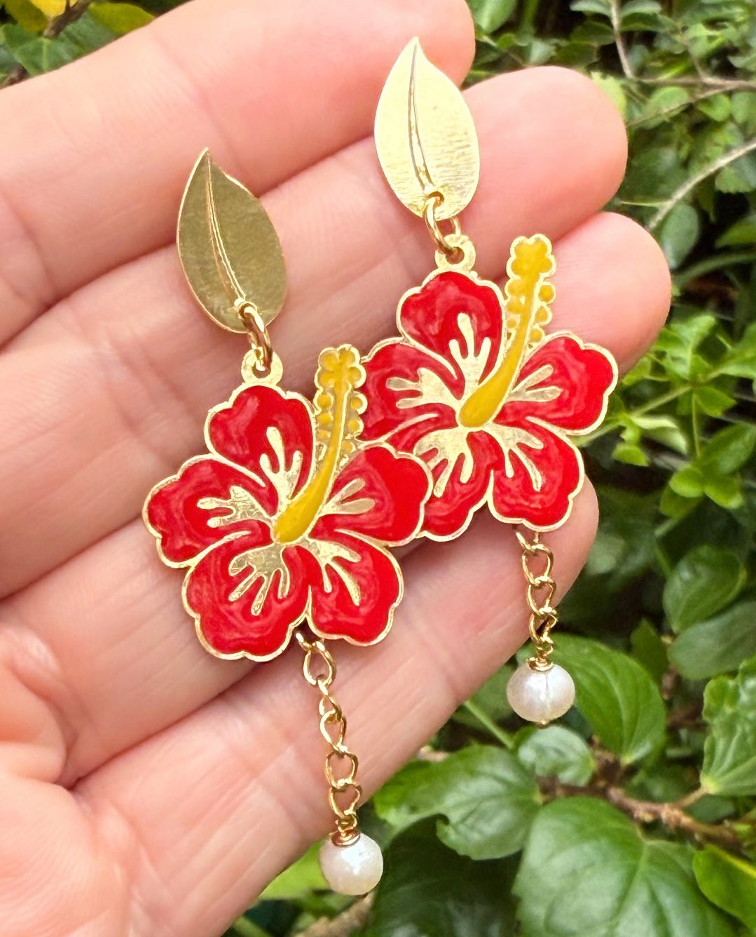 AMAPOLA ESMALTADA ( aretes )