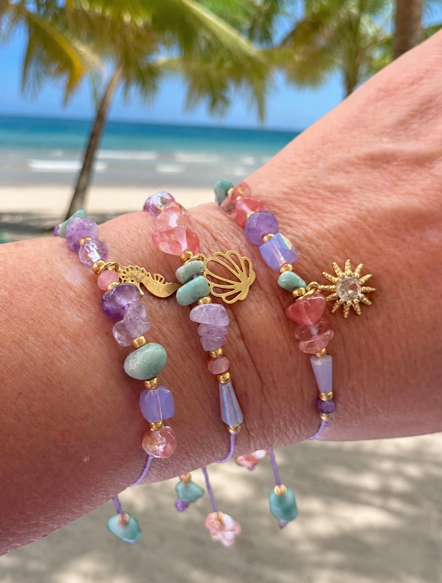 A ORILLAS DEL MAR (pulsera -collar tesoros del mar)