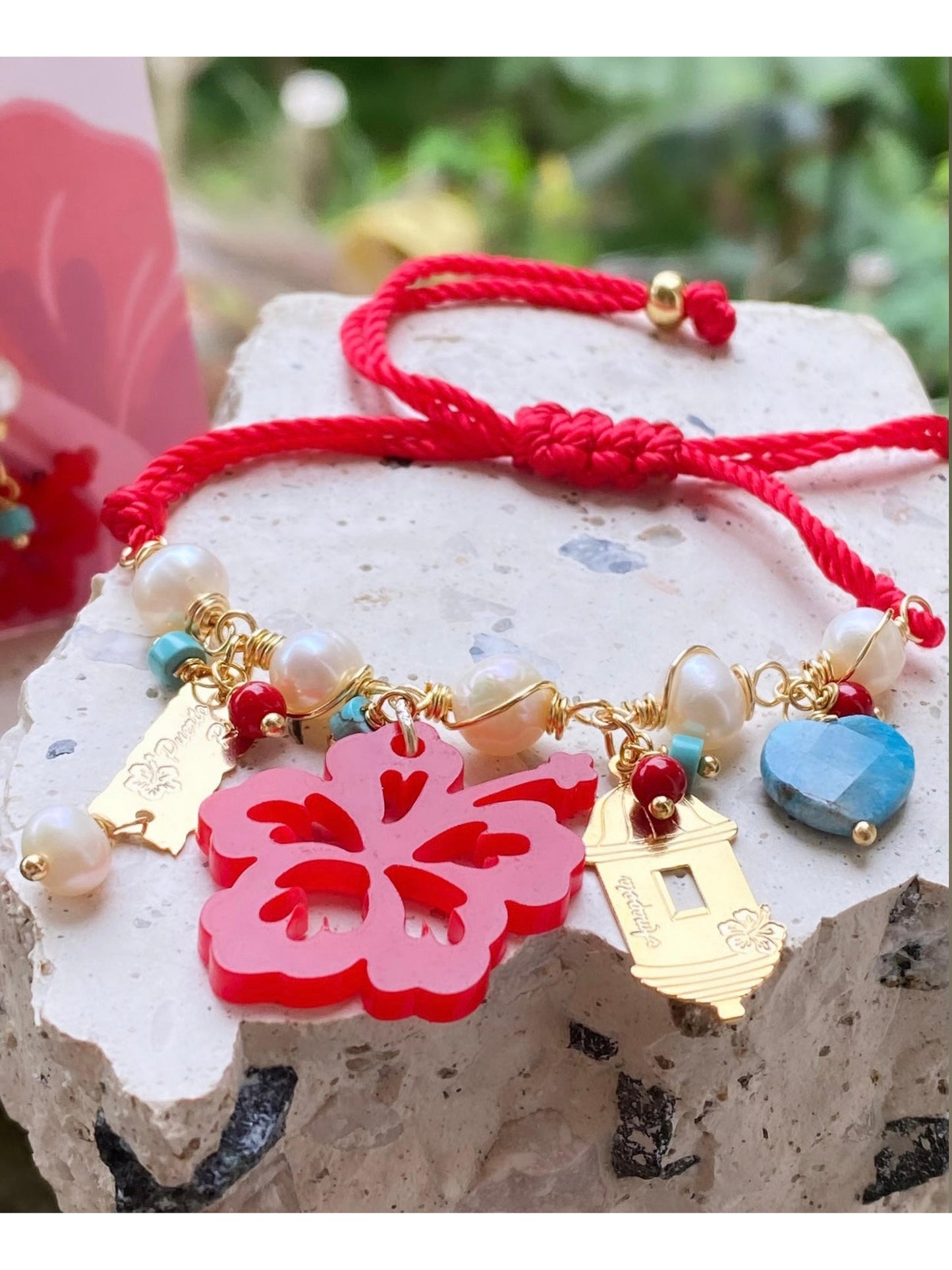 PERLA DEL CARIBE l (pulsera de hilo)