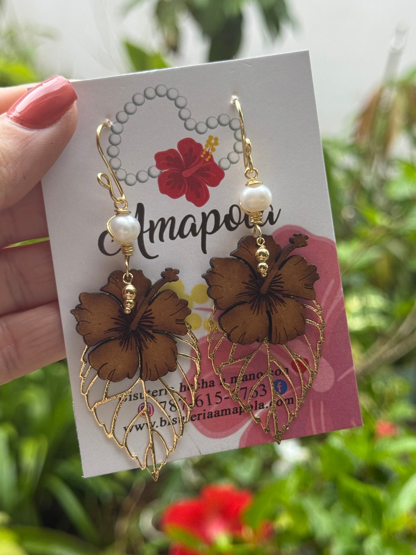 AMAPOLA ARTESANAL (aretes)