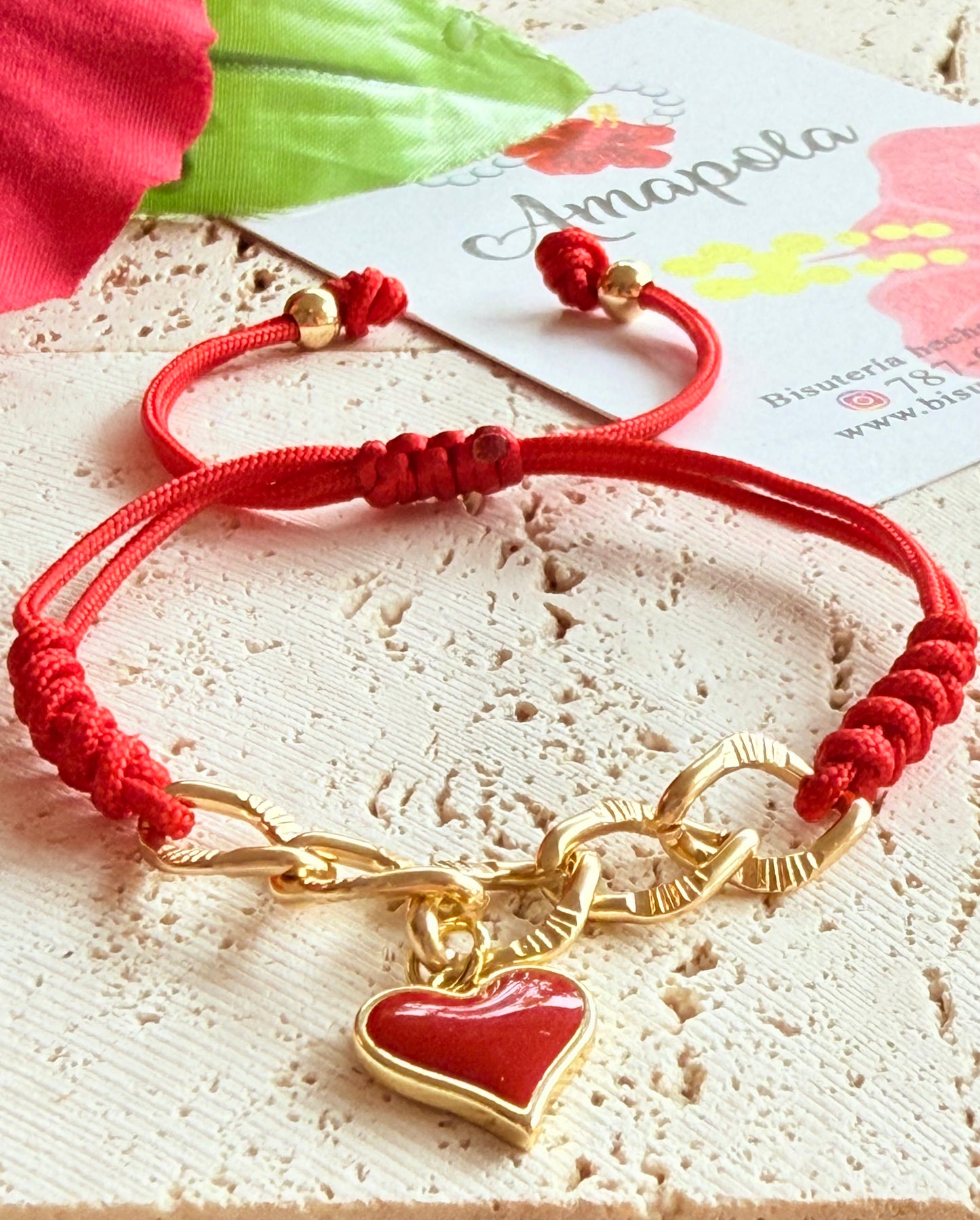 AMOR AMOR ( pulsera de hilo )