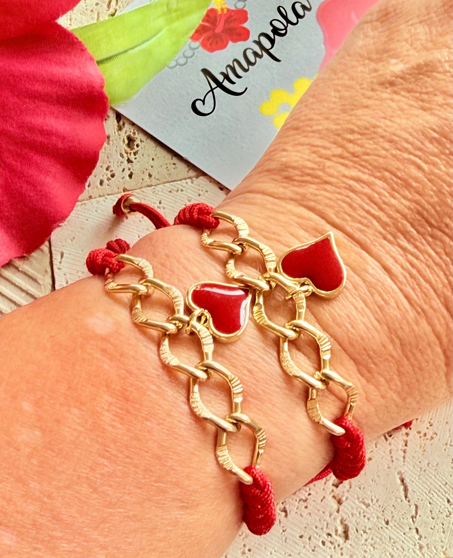 AMOR AMOR ( pulsera de hilo )