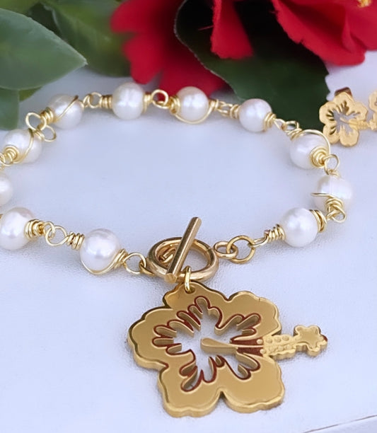 AMAPOLA( pulsera con flor ss)