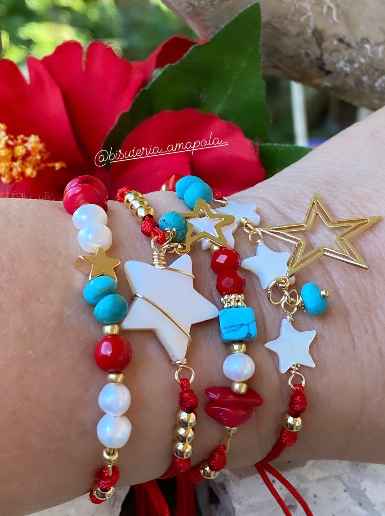 ENTRE ESTRELLAS (pulseras hilo rojo)