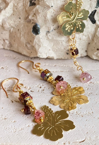 AMAPOLA GRANATE (aretes)