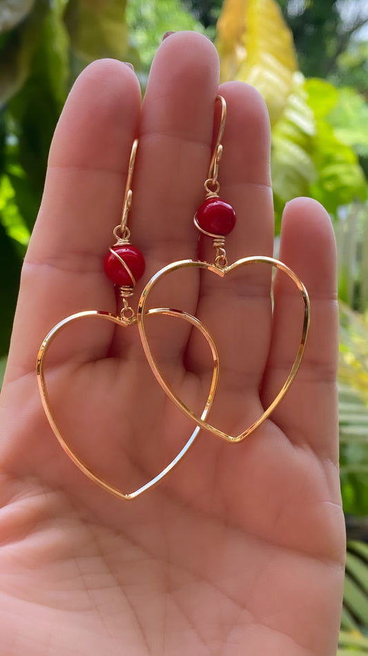 ROJO CORAZÓN(aretes)