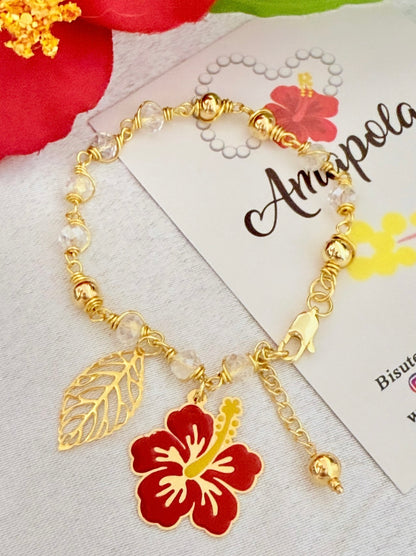 AMAPOLA ESMALTADA (pulsera)