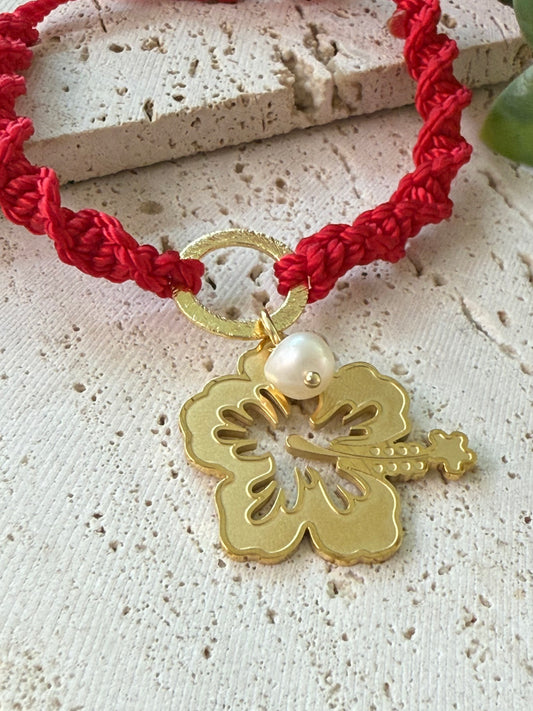 AMAPOLA (pulsera de hilo )