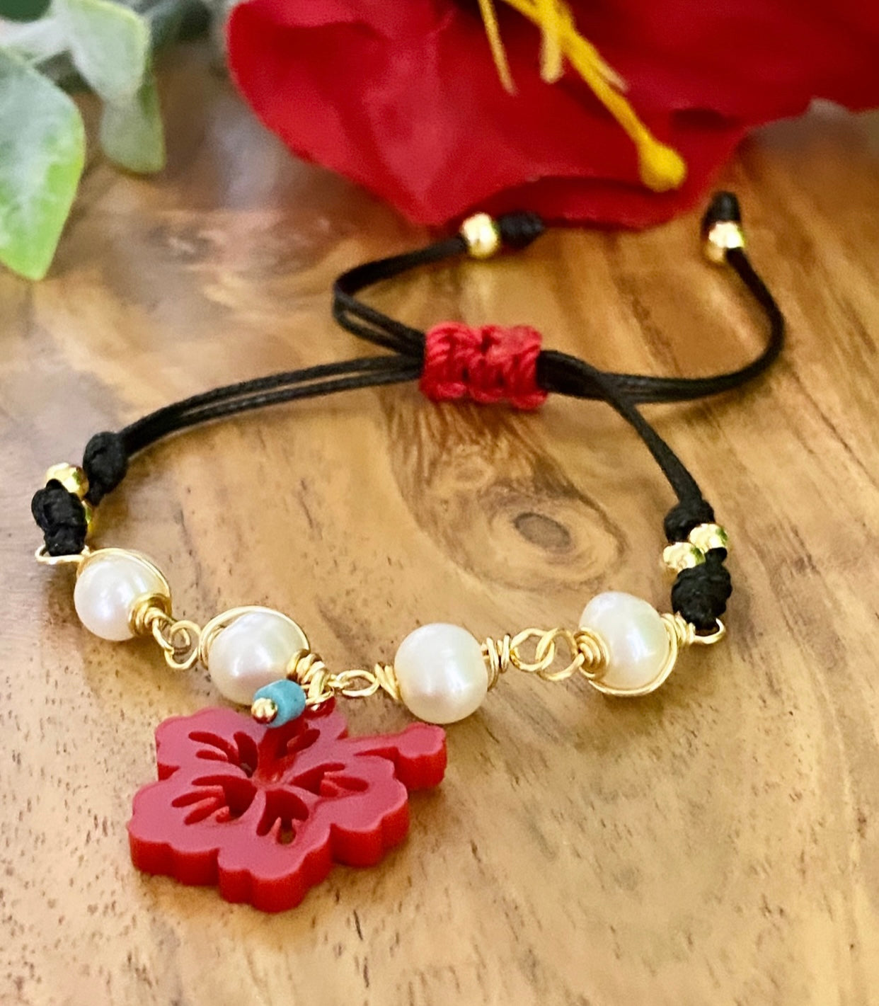 AMAPOLA (pulsera hilo )