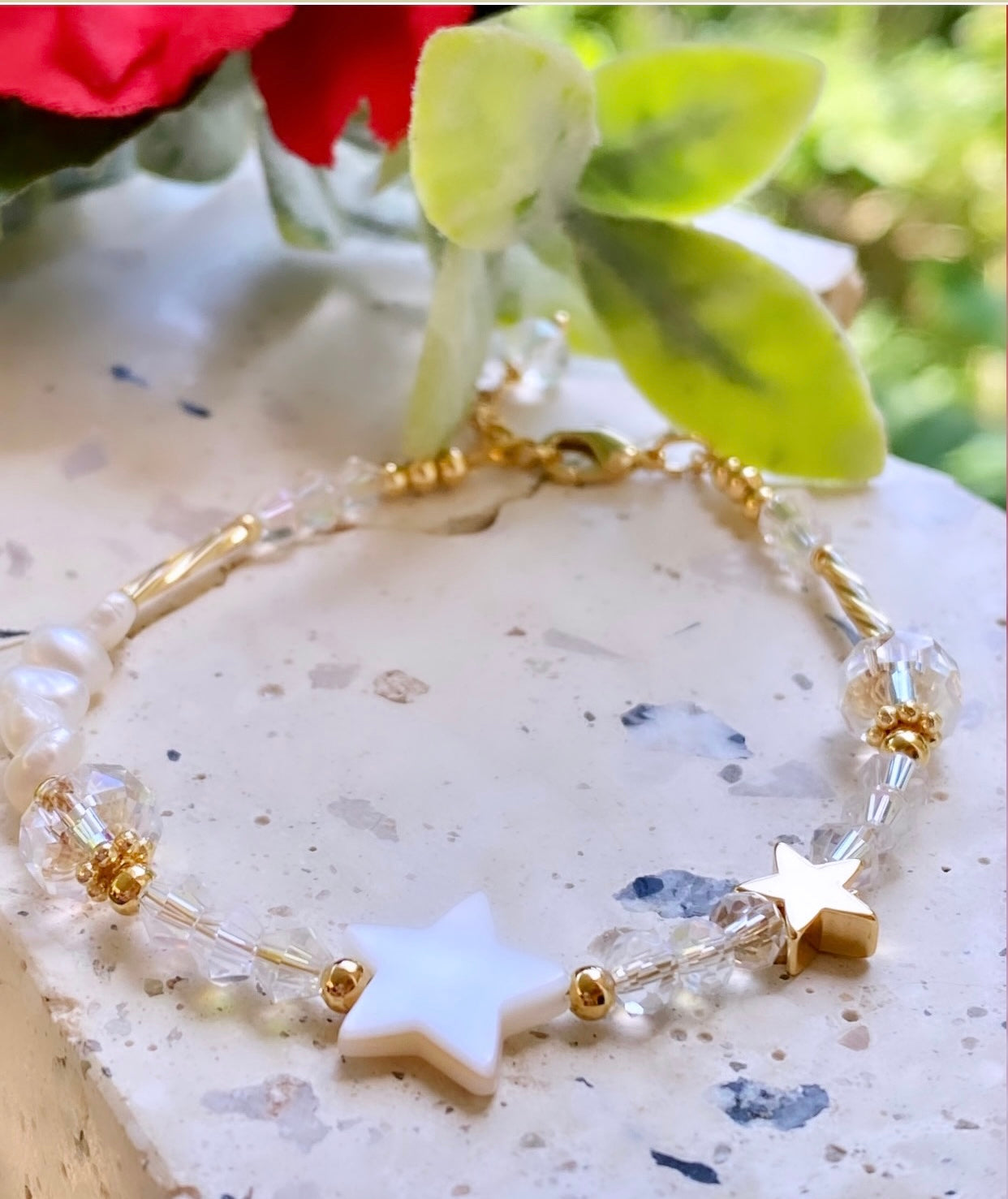 ESTRELLAS Y CRISTALES (pulsera)