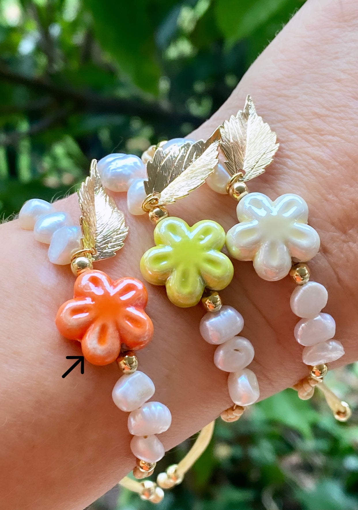 FLORES DE OTOÑO(pulseras de hilo)