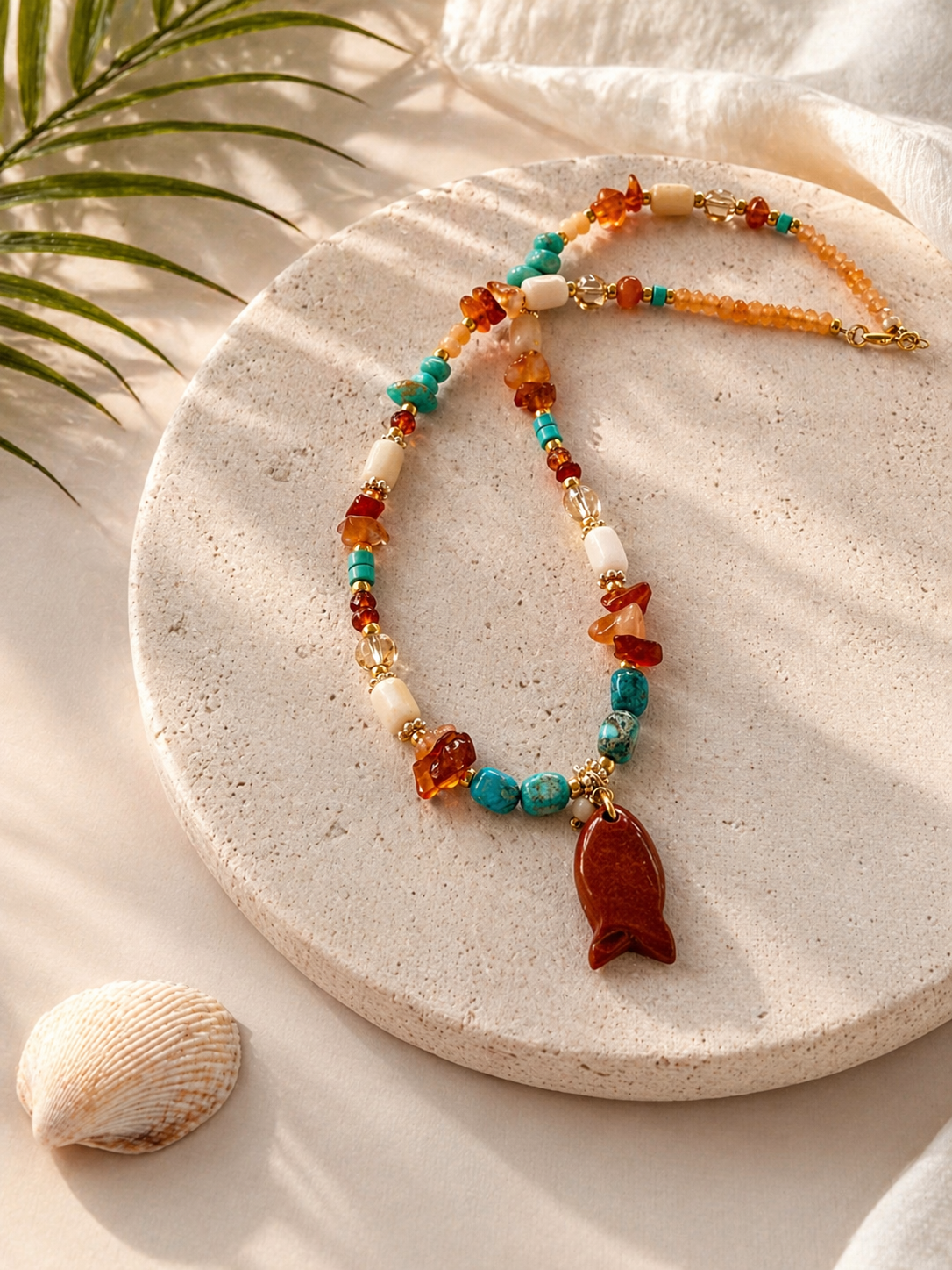 TESOROS DEL MAR (collar pez terracota)