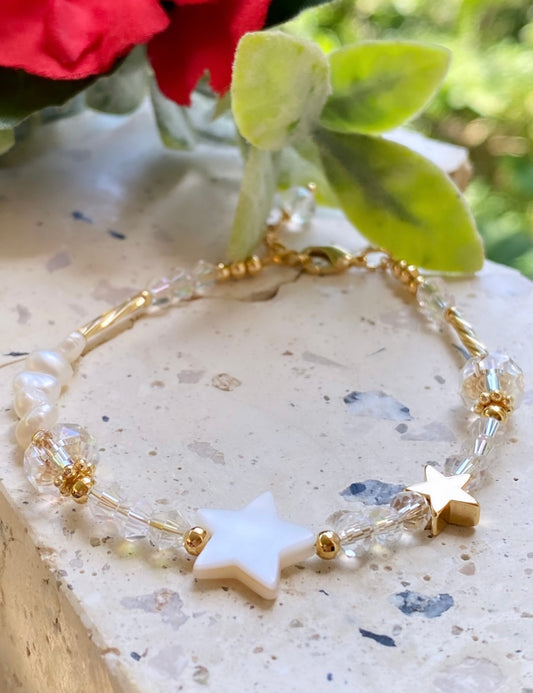 ESTRELLAS Y CRISTALES (pulsera)