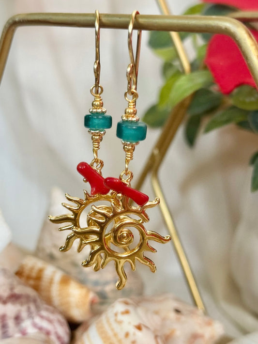 SOL CARIBEÑO (aretes largos )