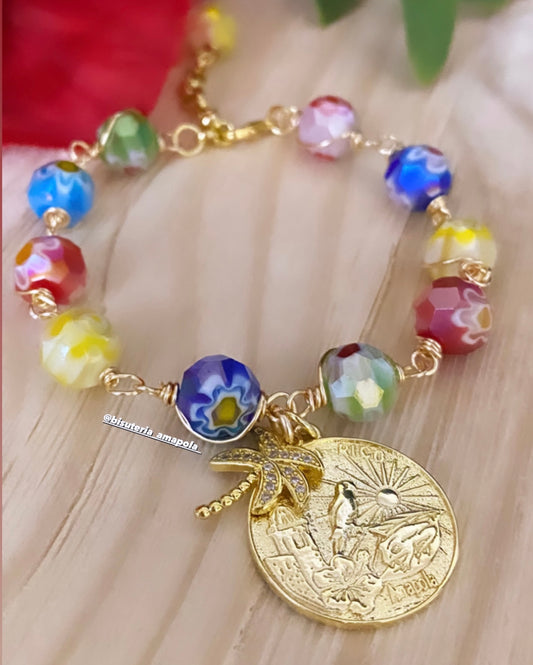 MI PUERTO RICO ( pulsera milefiori)