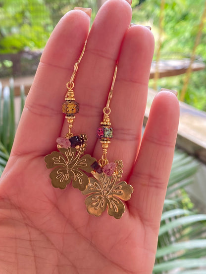 AMAPOLA GRANATE (aretes)