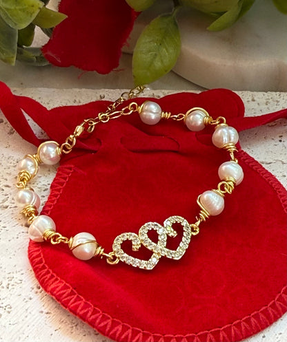 CORAZONES ENTRELAZADOS (pulsera)