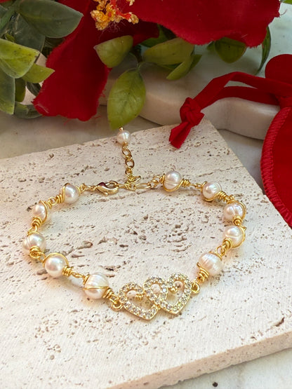 CORAZONES ENTRELAZADOS (pulsera)