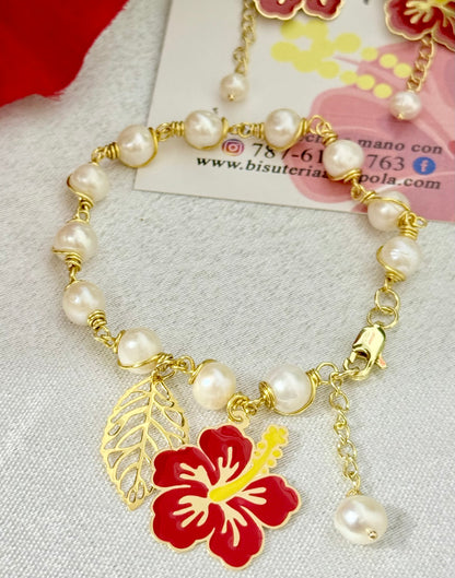 AMAPOLA ESMALTADA (pulsera)