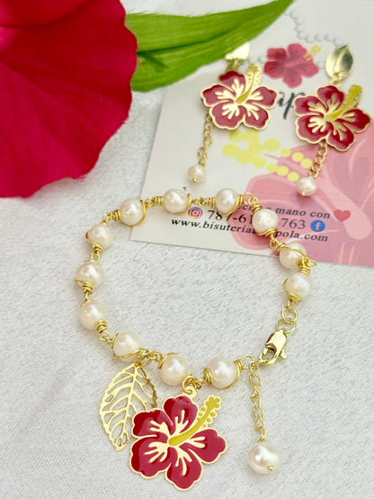 AMAPOLA ESMALTADA (pulsera)