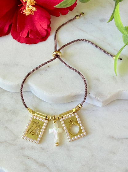 ESCAPULARIO EN HILO (pulsera)