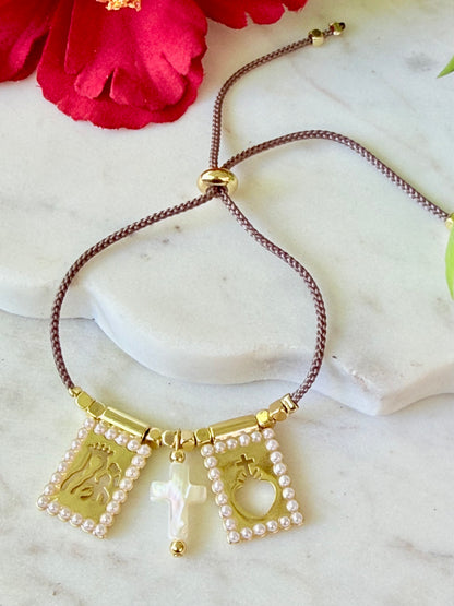 ESCAPULARIO EN HILO (pulsera)