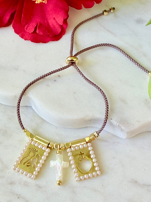 ESCAPULARIO EN HILO (pulsera)