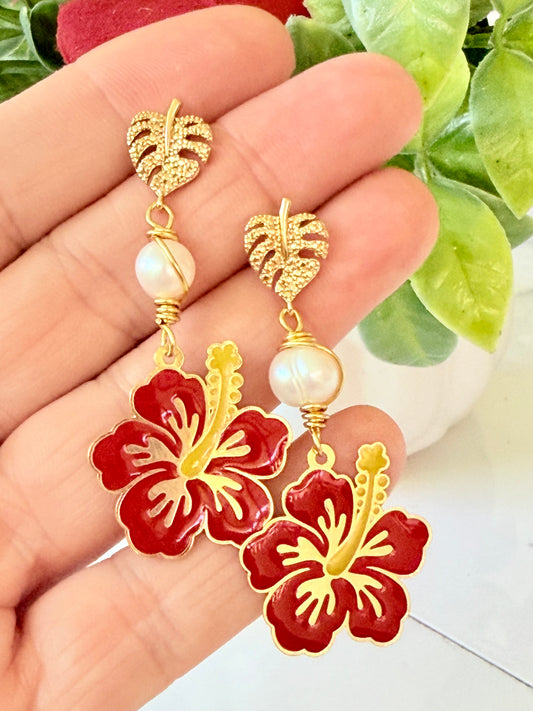 AMAPOLAS ROJAS (aretes)