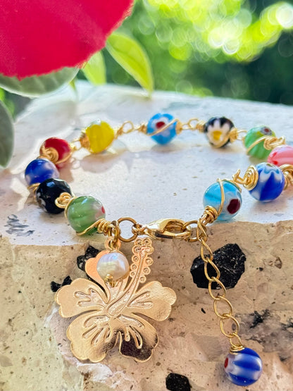 AMAPOLA ENTRE COLORES (pulsera)