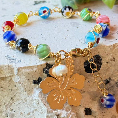 AMAPOLA ENTRE COLORES (pulsera)