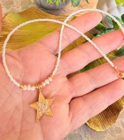 PADRENUESTRO/ ESTRELLA/FE (collar corto)