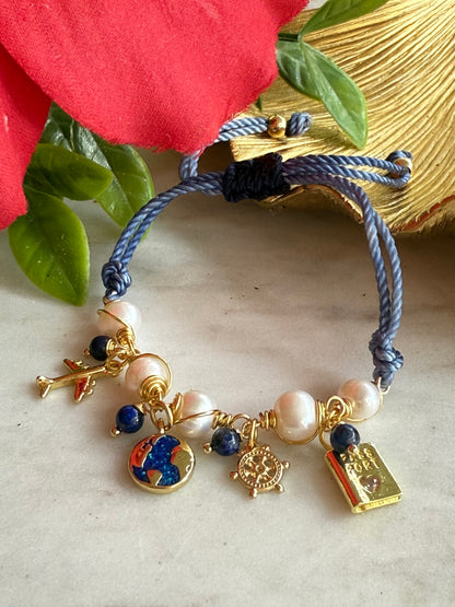 AMAPOLA VIAJERA (pulsera hilo)