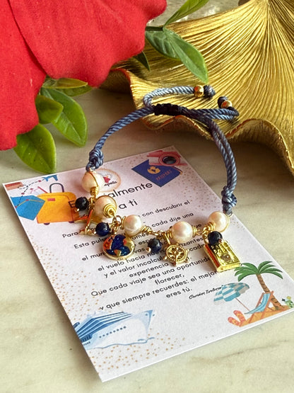 AMAPOLA VIAJERA (pulsera hilo)