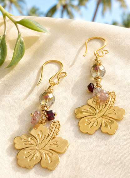 AMAPOLA GRANATE (aretes)