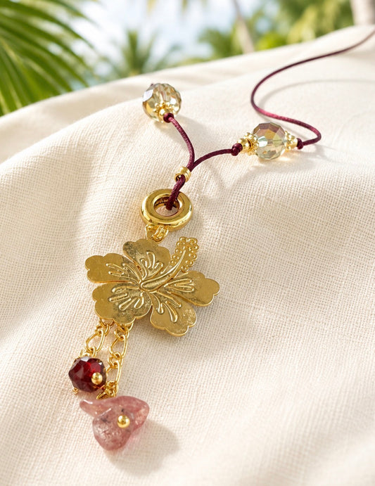 AMAPOLA GRANATE (collar hilo)
