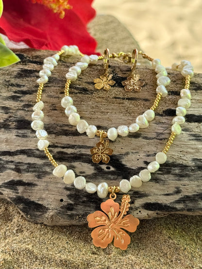 AMAPOLA entre perlas (conjunto)